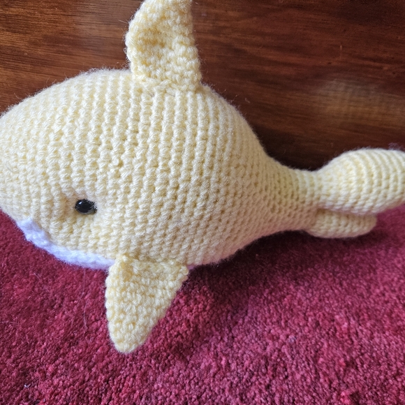 Crochet Yellow Shark Amigurumi Doll - Picture 6 of 11